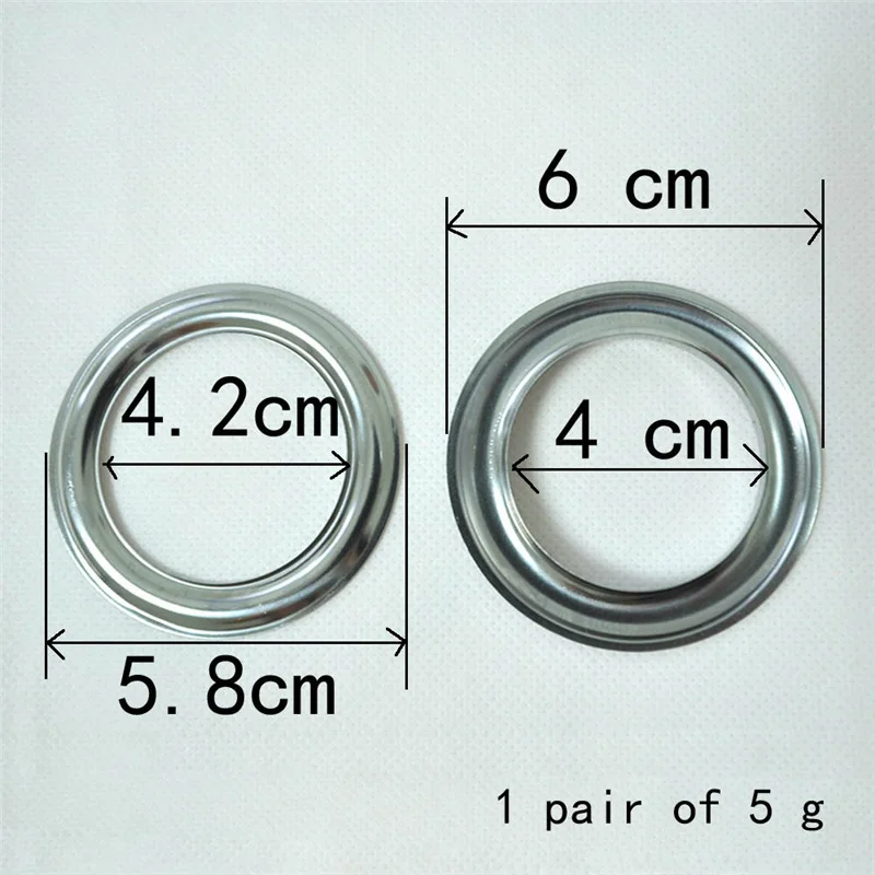 Wholesal Eyelet Curtain Rings Curtain Grommet Top Silvery Metal