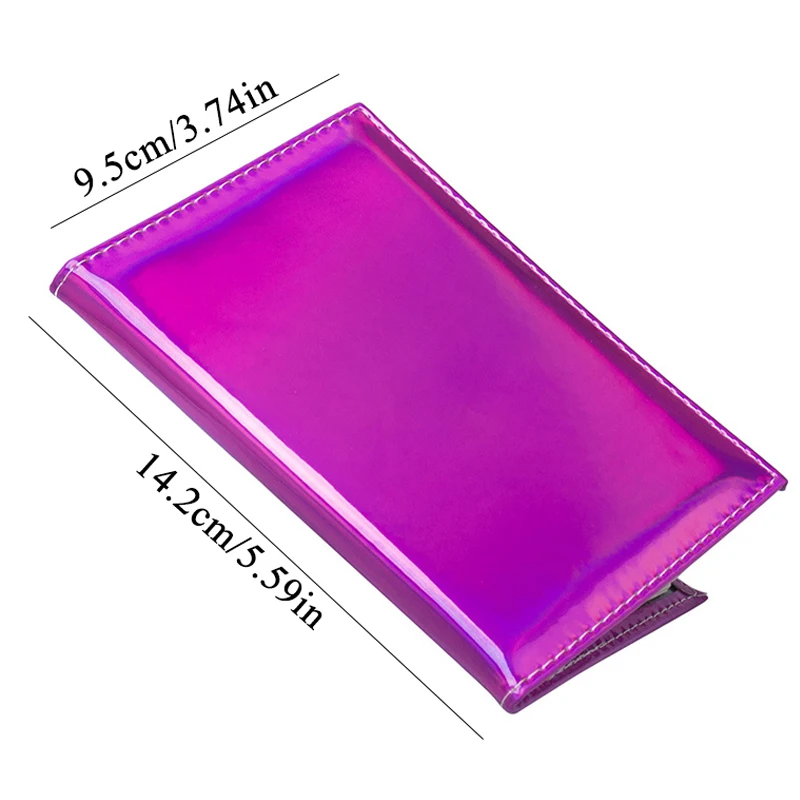 Glossy Quality PU Travel Credit Card Holder Mirror Laser Passport Cover Fashion Unisex Business Card Holder Solid Card Wallet