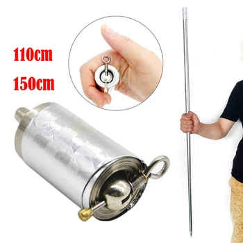 

2020 Tasche Staff Tragbar Kampfsport Magic Metallstab Selbstverteidigung Stick Metal Staff 110/150cm Magic Wand