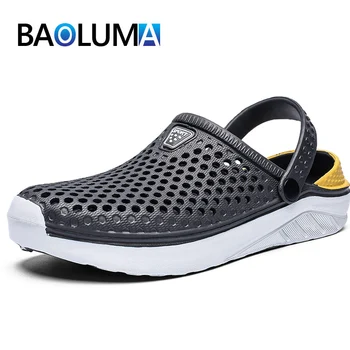

Men's Sandals Summer Slip-on Men Beach Sandals Clogs Couple Sandals Crocks Comfortable Outdoor Women Sandals