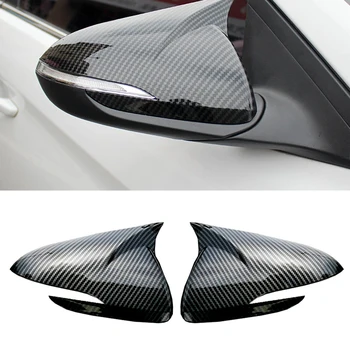 

2Pcs Carbon Fiber Style Side Door Mirror Cover Trim Shell Case Housing ABS Fit for Hyundai Elantra 2016 2017 2018 2019
