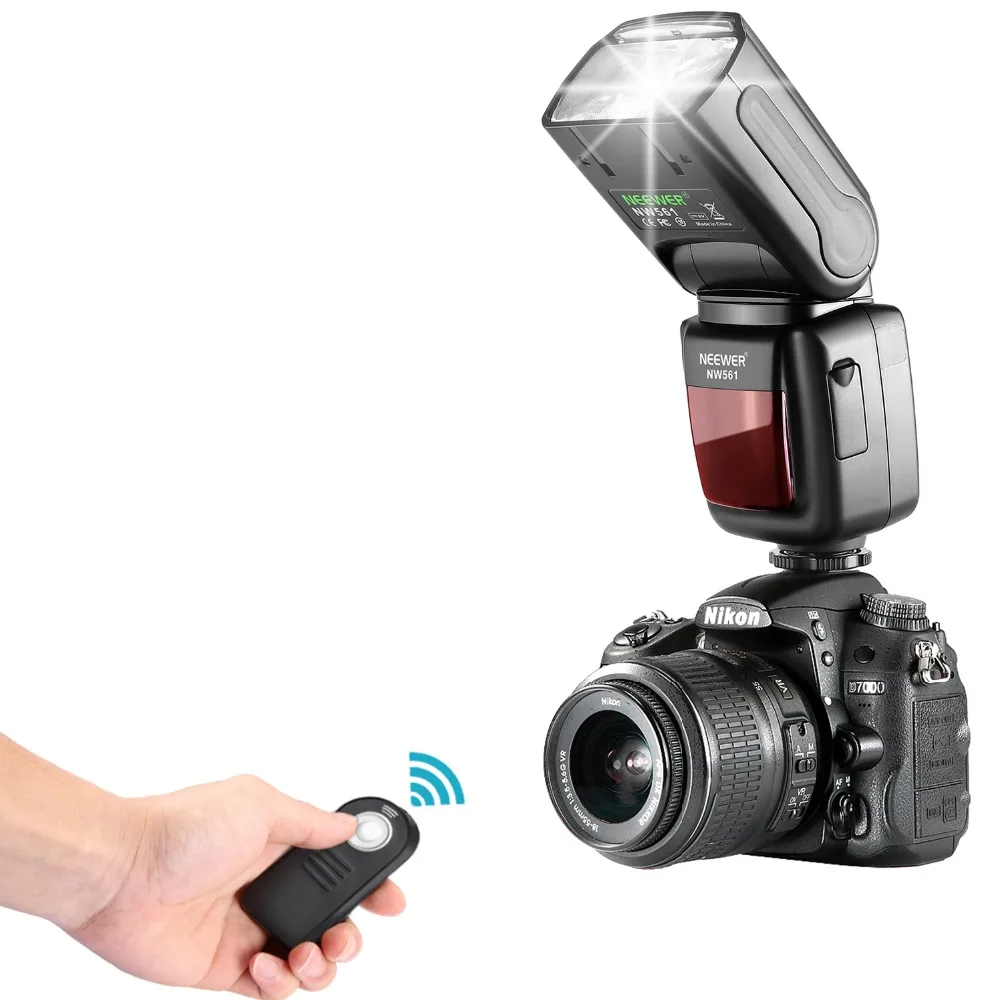 Набор для вспышки Neewer NW561 Speedlite для камеры Canon Nikon Olympus Fujifilm DSLR, включает: NW-561 вспышка+ Рассеиватель Вспышки+ пульт дистанционного управления