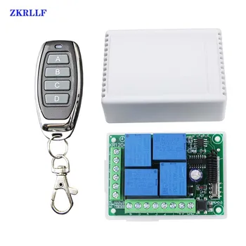 

433MHz DC 12V 4CH Universal Wireless Remote RF Relay and Transmitter Remote Garage/Fan/LED/Light/Home appliance Control switch