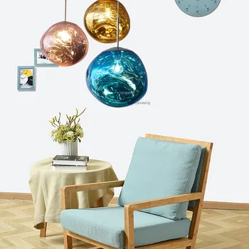 

Nordic LED Pendant Lights Fixtures DIXON Melt Lava Glass Ball Pendant Lamp Hanging Lamp Kitchen Lighting Light Fixtures