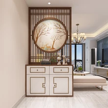 Легкая Роскошная перегородка из твердой древесины в скандинавском стиле современный и простой перегородка для гостиной