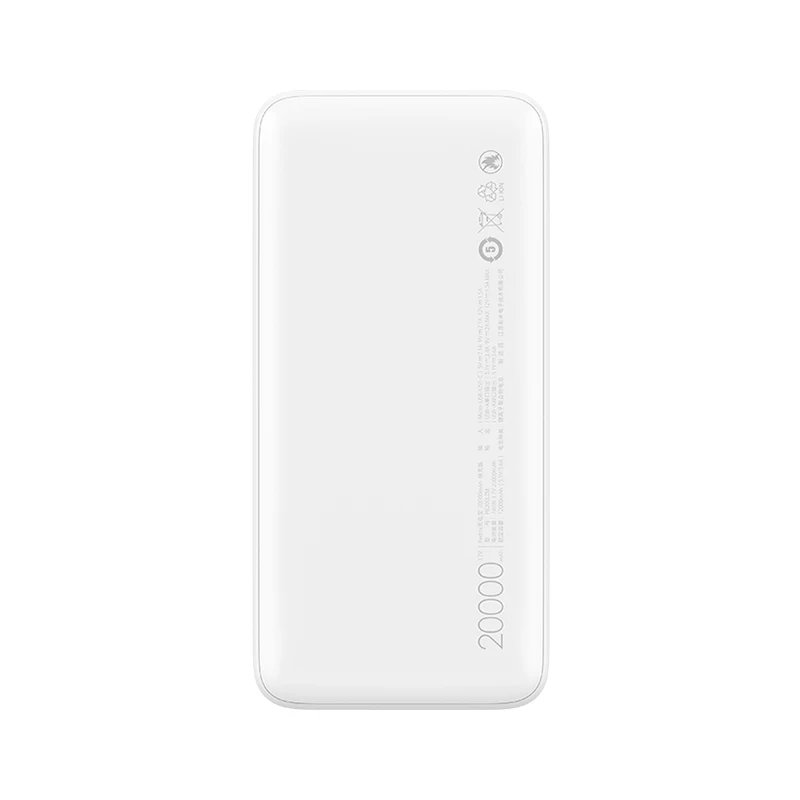 Xiaomi Redmi 20000mAh 18W QC3.0 power Bank Быстрая зарядка версия белый большой емкости power Bank портативное зарядное устройство для телефона