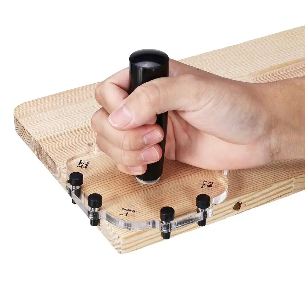 

1/8 to 1 Inch Radius Quick Locator Jig ABS Practical and Durable Router Table Bit R Angle Corner Jig Templates Wood Routers Set