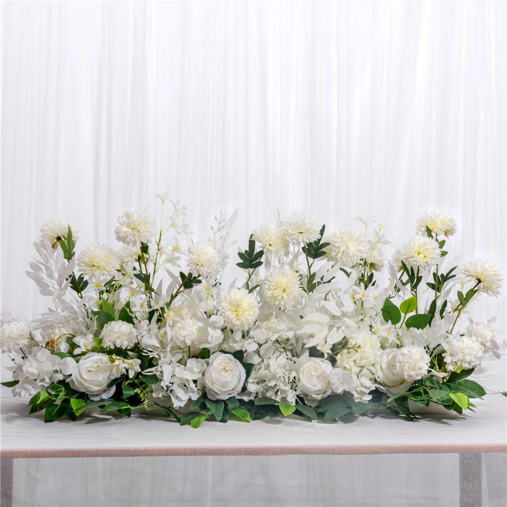 

50/100cm custom wedding flower wall arrangement supplies silk peony artificial flower row decor Romantic diyiron arch backdrop