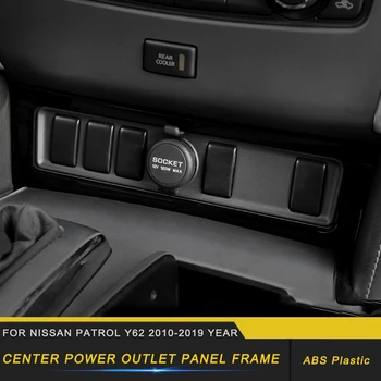 

Car Accessories Center Cigarette Lighter Panel Trim Sticker Cover Frame Interior Decoration for Nissan Patrol Y62 2010-2019