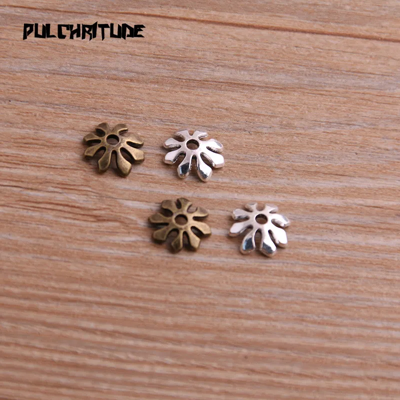 60pcs 3*10*11mm Two Color Bead Caps Charm Hollow Small Flower Pendants Jewelry Accessories DIY Receptacle Charms 60pcs 3*10*11mm Two Color Bead Caps Charm Hollow Small Flower Pendants Jewelry Accessories DIY Receptacle Charms