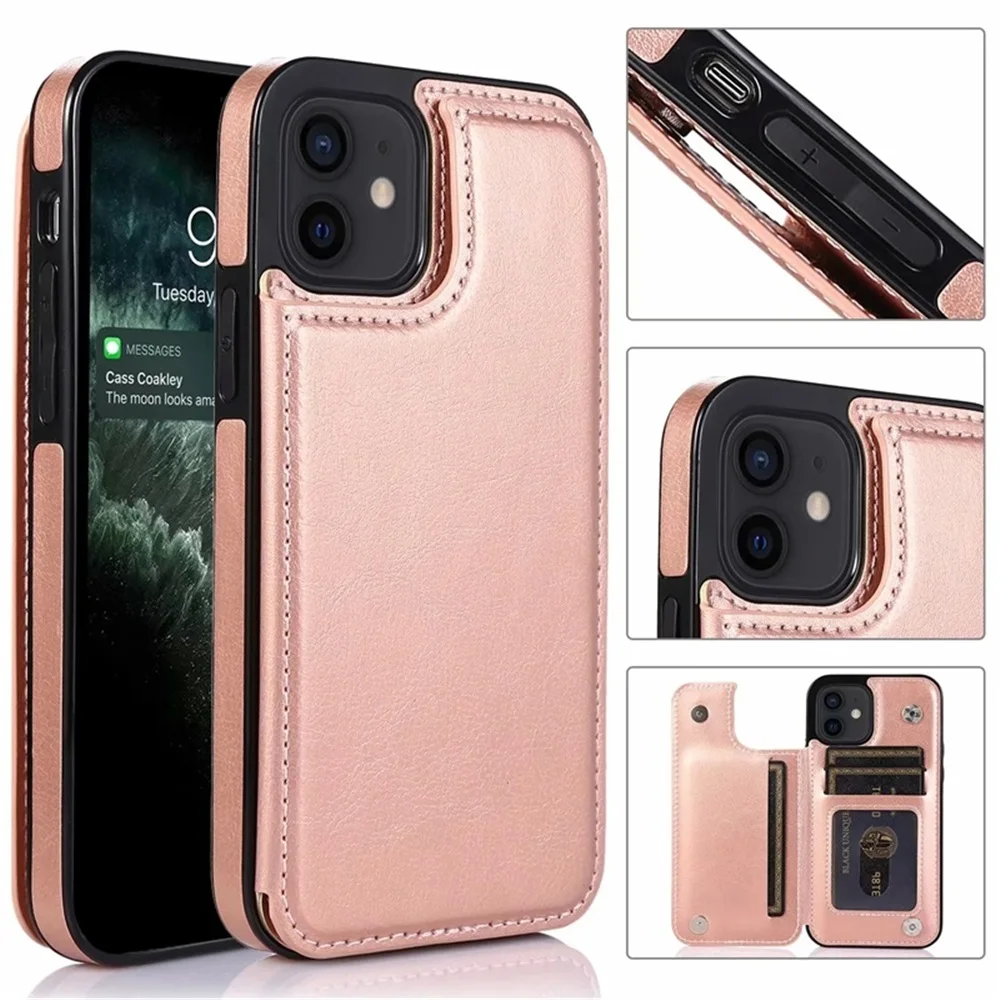 Étui portefeuille en cuir pour Samsung S21 S20 FE Ultra S10 Plus Flip Cover A72 A52 A42 A32 A12 A53 A21s Slots pour cartes Note 8_voghion.com