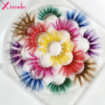 

New color 25mm 3D mink fake lashes wholesale beauty natural false eyelash packaging box bulk Makeup tool lash extension supplies