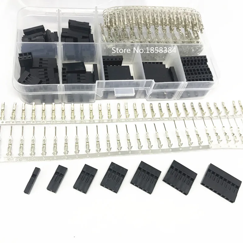 310 Pcs Dupont Jumper Wire Pin Header Housing Connector Male Female Crimp Kits 