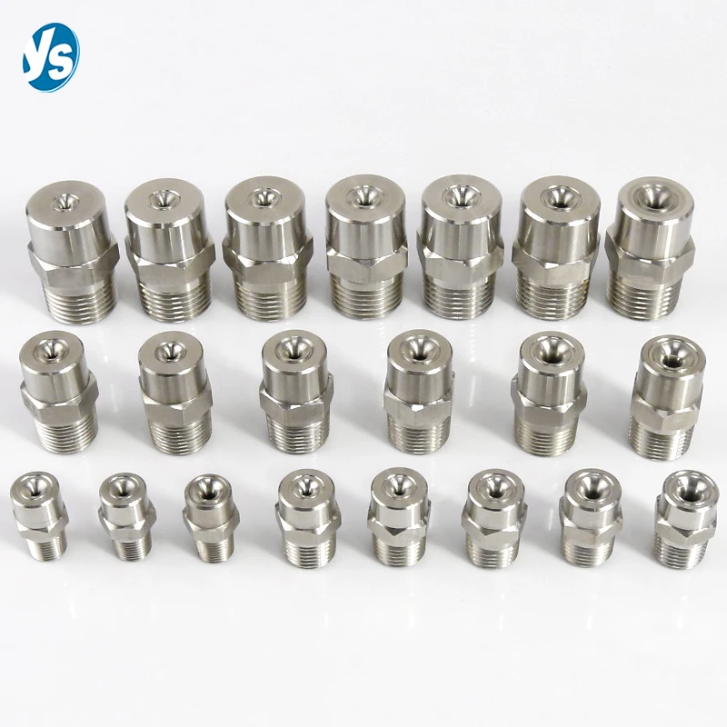 1/8" 1/4" 3/8" 1/2" 3/4" 1" BSPT 304 stainless steel wide angle water jet nozzle full cone spray nozzle 4