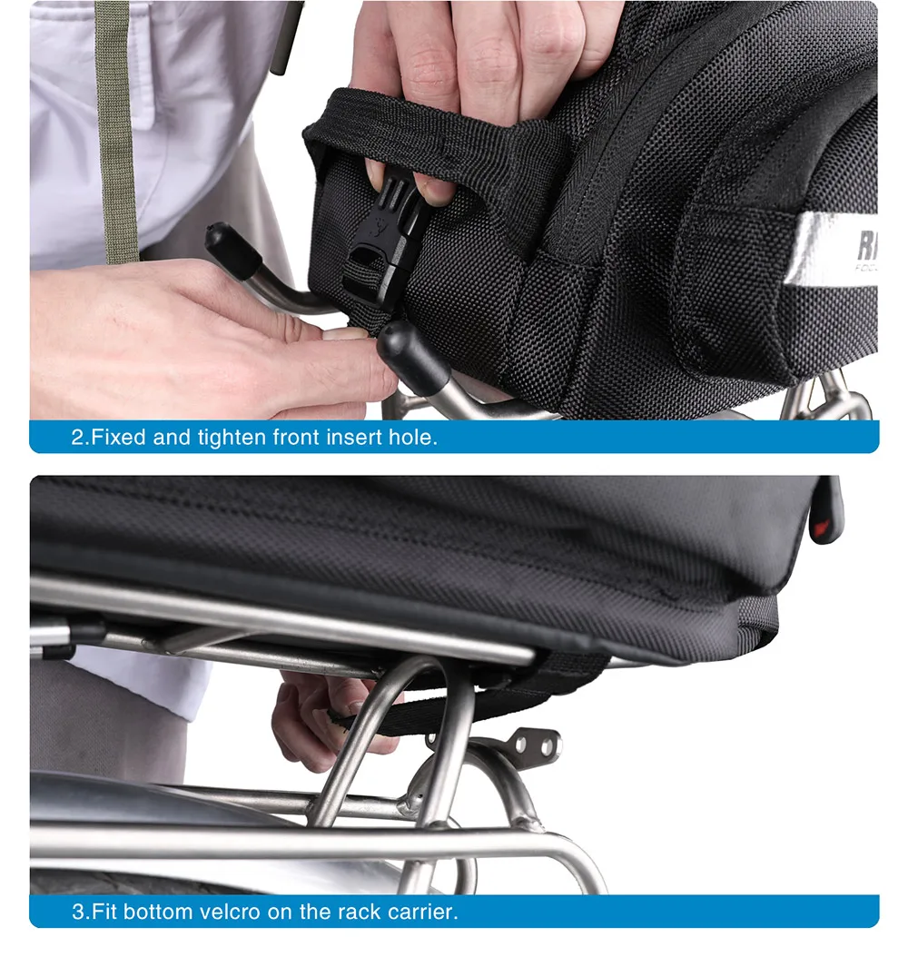 Rhinowalk 12L MTB Bicycle Luggage Rack Bag Waterproof Cycling Saddle Rack Trunk Bags 12L Camera Bicycle Accessories (10)