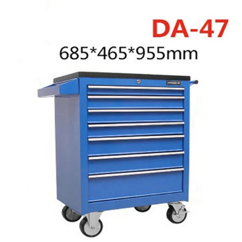 

5 Drawer Red Cabinet Keyed Locking With Wheels Steel Rolling Tool Box