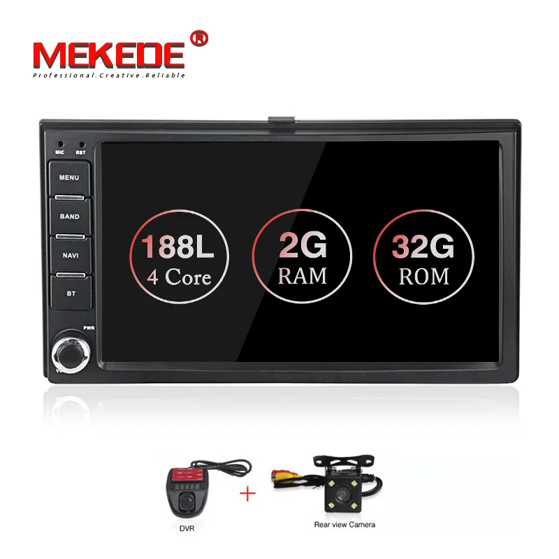 MEKEDE DSP 2Din автомобильный мультимедийный плеер для KIA Carens Carnival Rio Sportage SORENTO Cerato Optima Ceed 2008 Picanto Spectra - Цвет: 32G add camera DVR