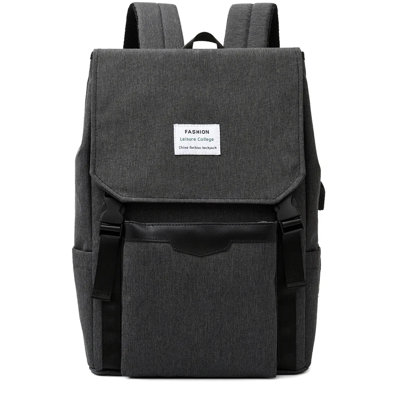 Unisex Backpack Polyester Waterproof Headphone Jack Chargeable Men Backpacks Large Capacity Women Multi Pocket Travel School Bag |