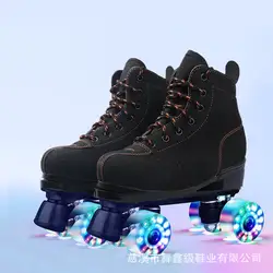 Adult Street Skate Shoes Tyre Genuine Leather Personalized Waterproof Roller Skating Fancy Rollers Patins 4 Roues Skates KC50LH