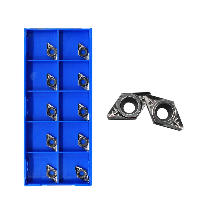 

10PCS DCGT070208 DCGT 070208 AK H01 Aluminum Cutter Turning Tools Blade Insert Cutting Tool CNC Tools AL +TIN Alloy Wood