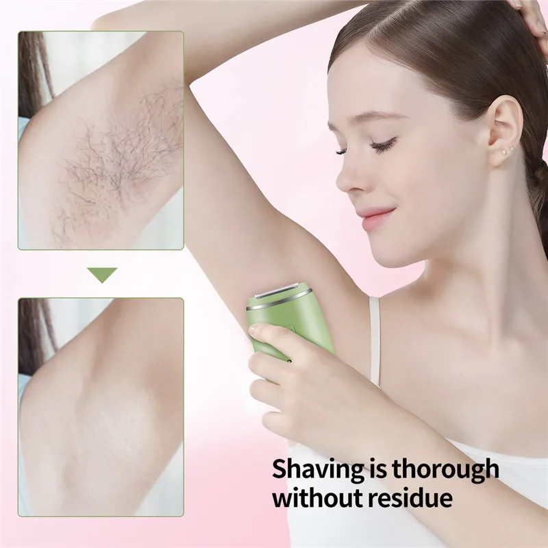 USB Rechargeable Lady Shaver Electric Painless Women Razor Bikini Trimmer Face Body Armpit Hair Removal Wet Dry Use Depilatory