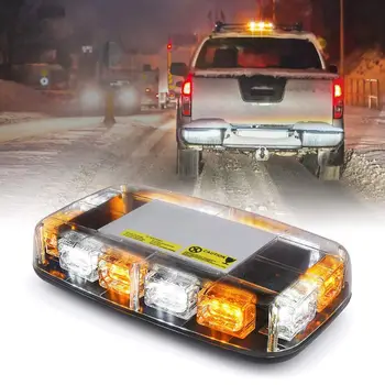 

30W White/Amber 30 LED Emergency Warning Flash Roof Top LED Strobe Light Bar