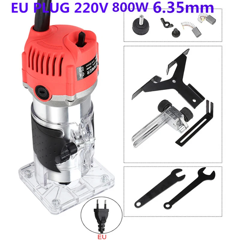 

Woodworking 800W Electric Carpentry 110V Trimmer Milling Engraving Hand Tool Set
