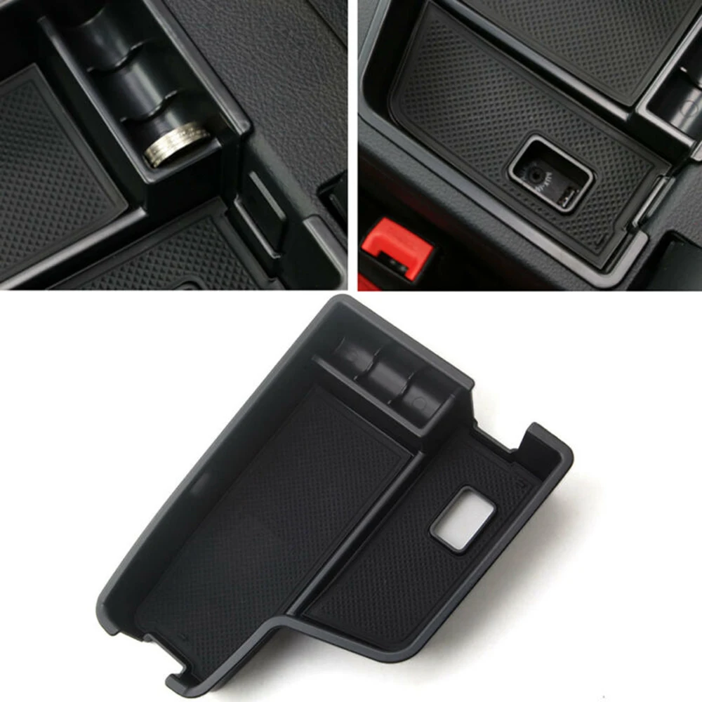 

Plastic Center Console Armrest Storage Box Tray Black For BMW 3 Series F30 13-16