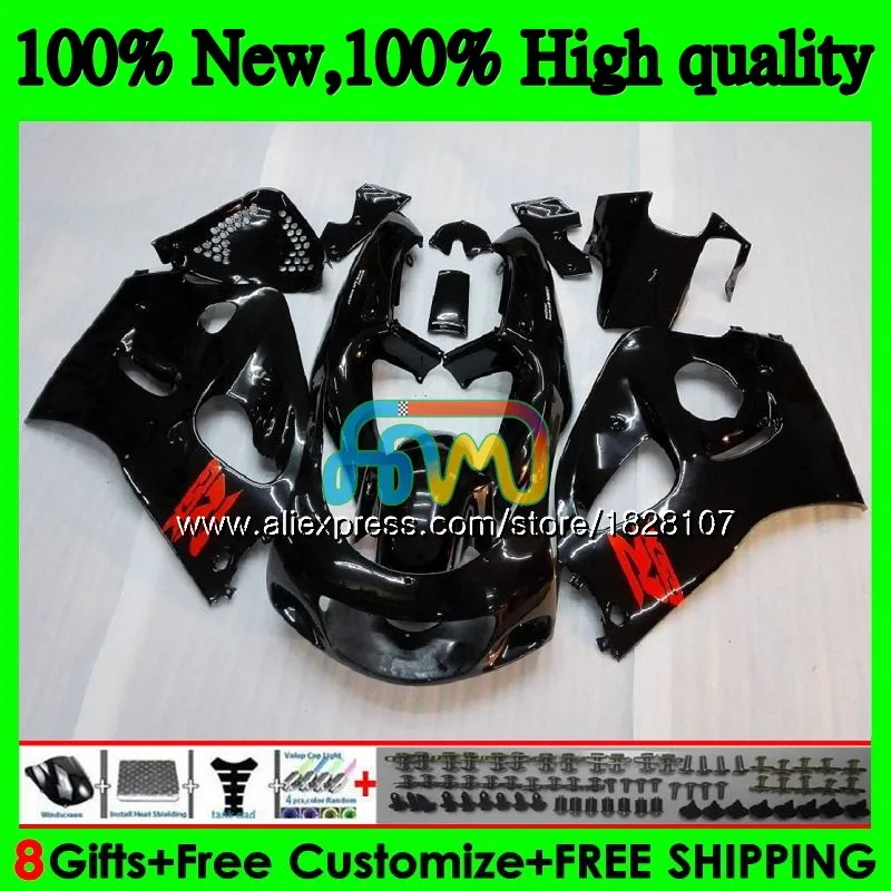 Глянцевый черный корпус для SUZUKI GSXR 600 750 SRAD GSXR600 96 97 98 99 00 32BS.1 GSX-R600 GSXR750 1996 1997 1998 1999 2000