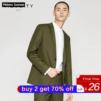 

Me&City Mens Fashion Light Cotton Blazer Brand Business Blazer Tide Design Casual Male Smart Suit Jacket Costume Homme