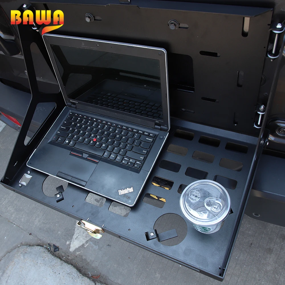 US $106.92 BAWA Multifunction Tailgate Shelf Table Rear Door Racks Storage Bracket Foldable Frame Accessorie for Jeep Wrangler JL 2018