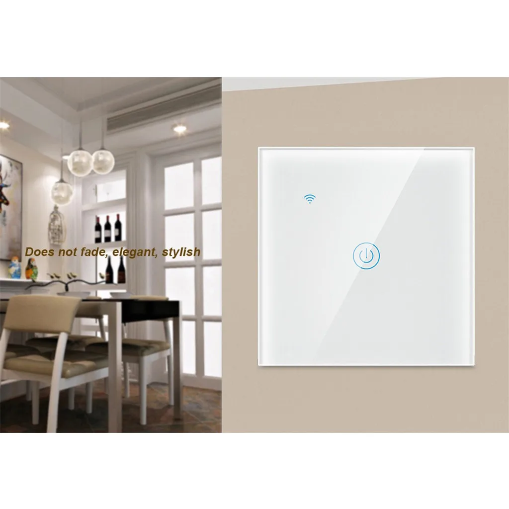 Прямая с фабрики покупки интеллектуальная беспроводная(Wi-Fi) стены, на одной пуговице, светильник переключатель для Alexa Google Home приложение Управление штепсельная вилка европейского стандарта, лучший подарок