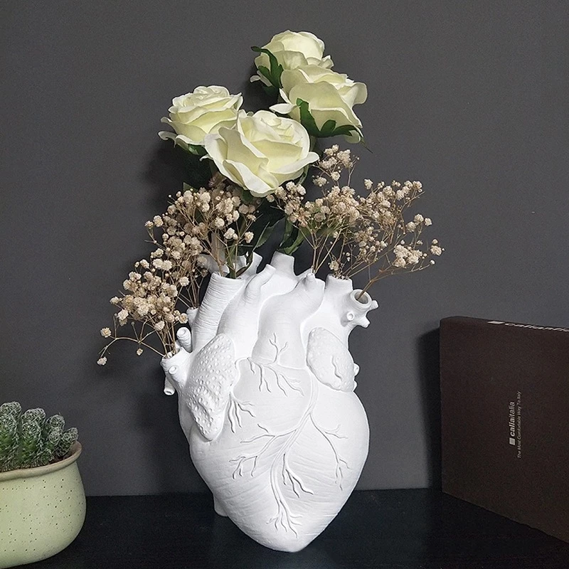 装飾的なハート型の花瓶 創造的な彫刻 リビングルーム 書斎 花の装飾用 花瓶 Aliexpress