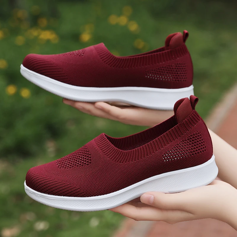 Women's Sports Shoes 2021 Sets Wear Breathable Mesh Socks Women's Casual Shoes Flat Shoes Vulcanized Shoes Women's Oversize