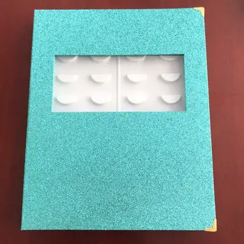 

Mikiwi Custom Packaging Glitter Paper magnetic Lash Book With Tray Wholesale Lashes Private Label Logo Packing Box Empty Case