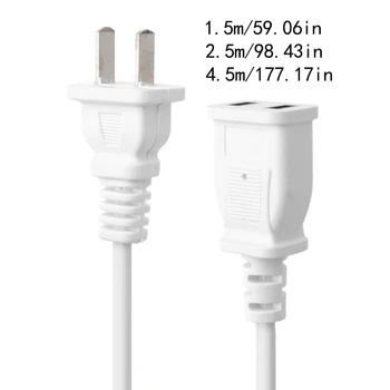 

2.5M 2500W US Plug 2-prong Male To Female AC Power Supply Extension Cable for PC Fan