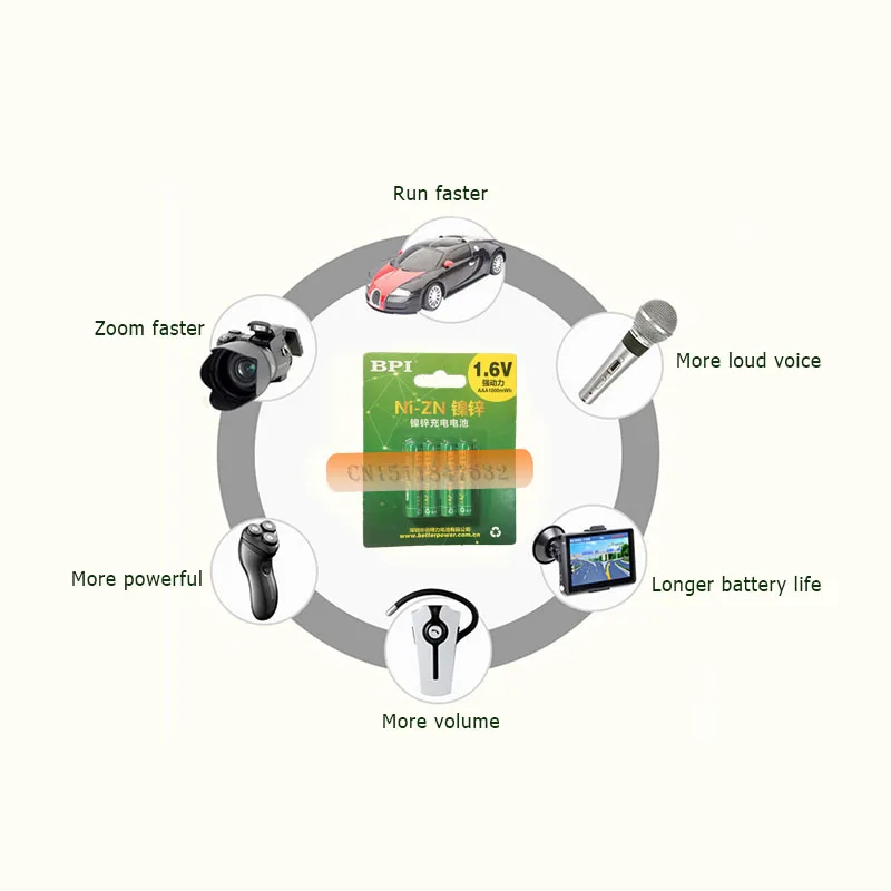 4 шт./лот оригинальные новые BPI AAA 1000mWh 1,6 V 1,5 V NI-Zn NI Zn NIZN aaa низкий саморазряд перезаряжаемые батареи 1,5 V