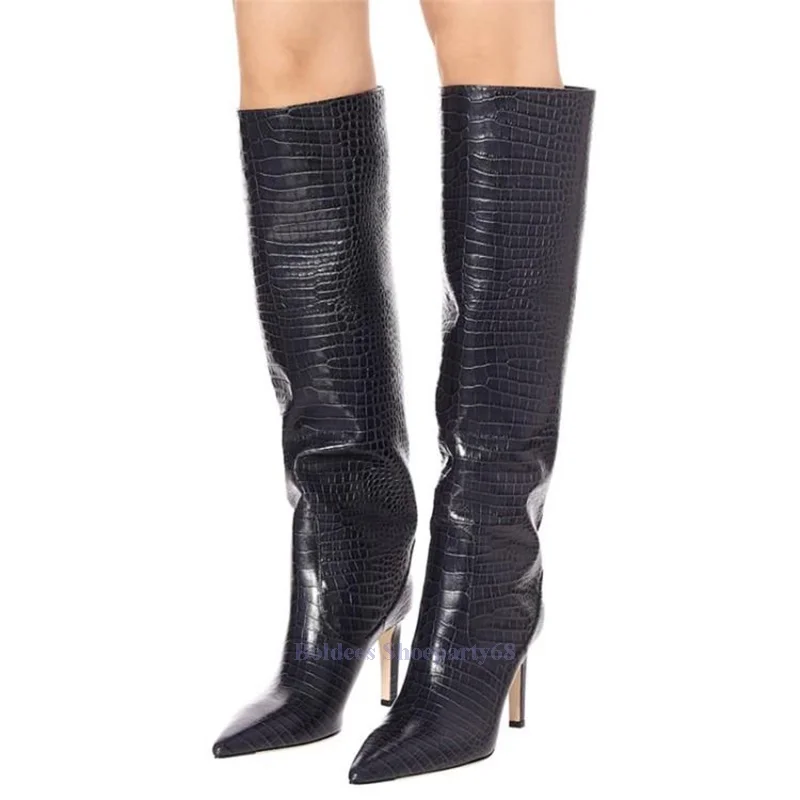 ladies designer knee high boots