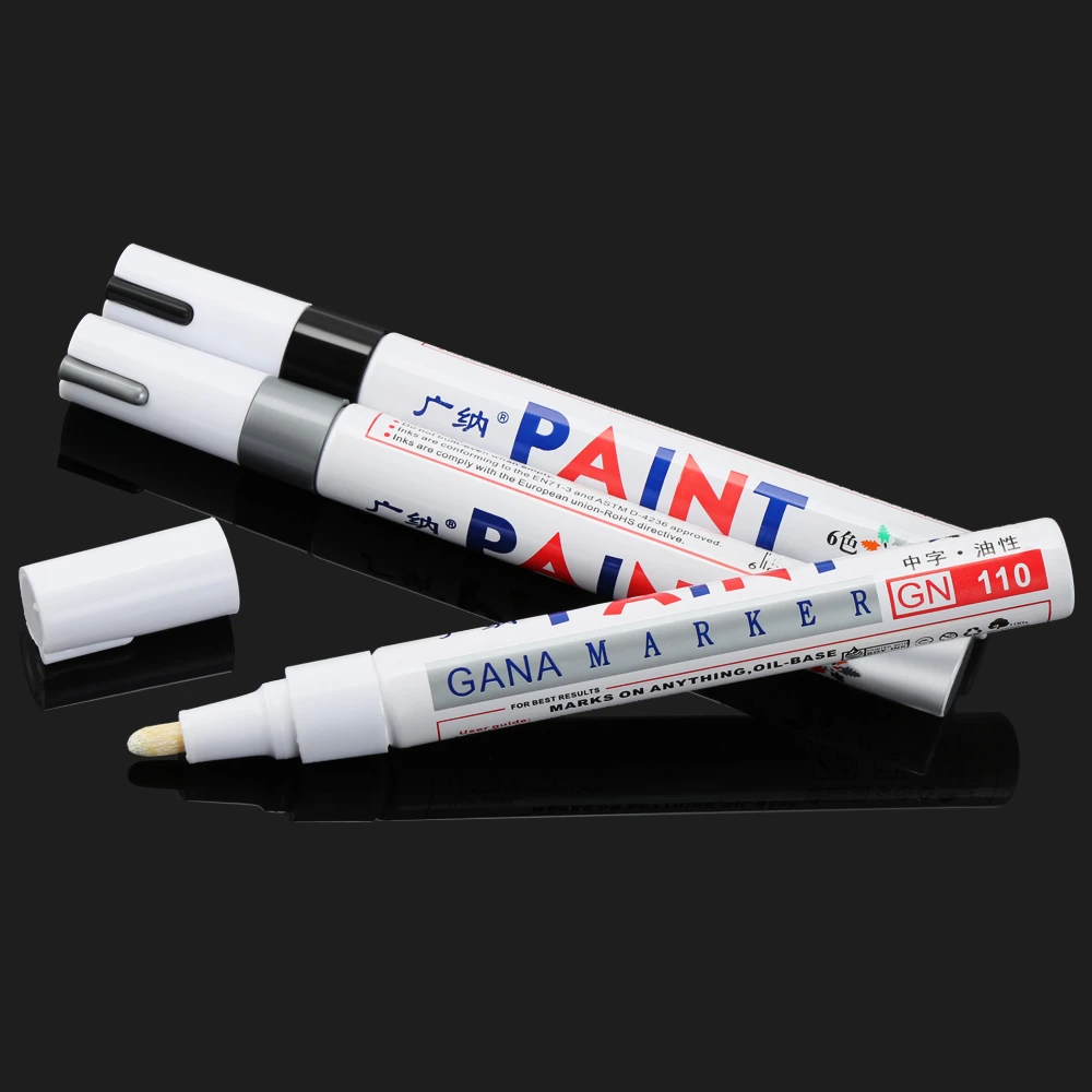 Destructief Veeg inschakelen Colorful Marker Waterproof Lasting White Markers Tire Tread Rubber Fabric  Paint Metal Face Permanent Toyo Paint Marker Pen - Car Stickers - AliExpress