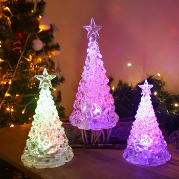 

Color Changing LED Christmas Tree Battery Operated and Portable for Dining Table Centerpieces Mantle HG99