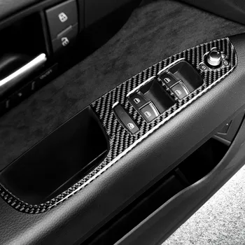 

Carbon Fiber Car Styling Door Armrest Panel Window Glass Switch Buttons Cover Trim For Audi Q7 2008-2015 LHD Inteiror Decals