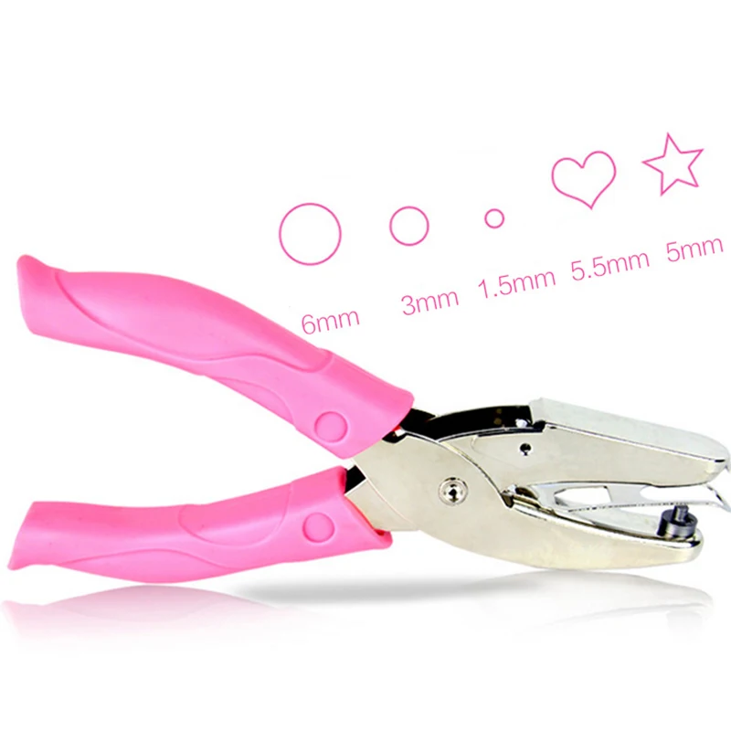 Cute Single Hole Puncher Kawaii Star Heart Circle Hole Punch DIY