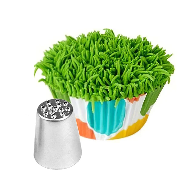 1/3 db Torta Fű Krém Dekorációs Tippek Beállított Fúvóka Cupcake Fej Díszítő Szerszámok Tészta Szalma Rozsdamentes Acél Csövek Jegesedés - Image 2