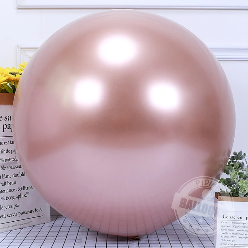thumbnail image 1 of 25 globos metálicos de 5/10/12 pulgadas para decoración de fiestas de cumpleaños, diseño de fondo de boda, globo cromado dorado, plateado, azul y rosa, 1 of 5