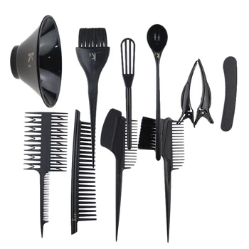 

11Pcs/Set Professional Salon Hair Dye Set Hair Color Brush Comb Mixing Bowl Tint Tool Headed Brushes Set