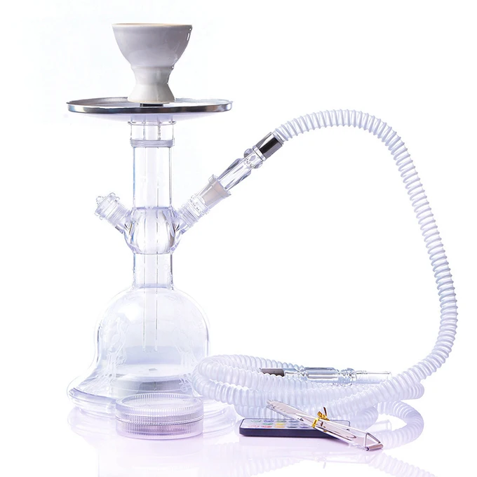 ZQBXJDW арабский кальян Chicha наргиле кальян чаша наргиле полный кальян Кокосовая Скорлупа уголь вечерние аксессуары подарок на день рождения - Цвет: Transparent color