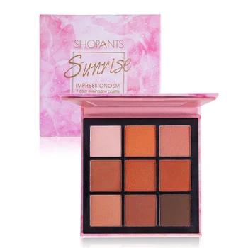 

SHOPANTS 9 Colors Matte Eyeshadow Palette Shimmer Waterproof Sweat-proof Long-lasting Eyeshadow