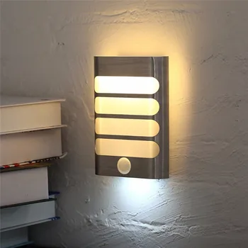 

ZANCAKA USB Rechargeable Sensor Night Light Wireless PIR Motion Sensor Light Wall Light For Hallway Pathway Staircase workshops