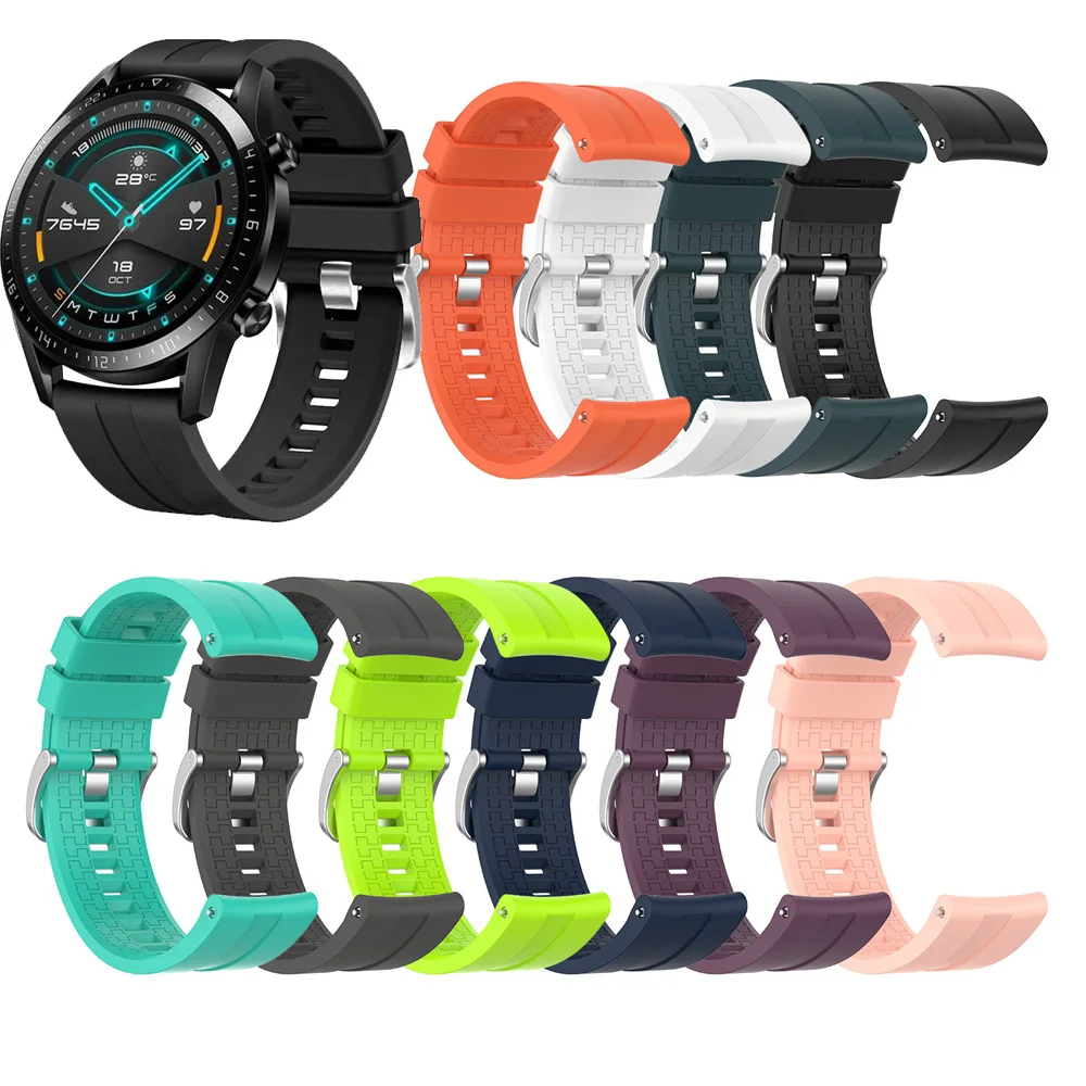 Ремешок силиконовый для huawei watch gt 2 спортивный сменный Браслет Huawei gt2 42 мм 46 |