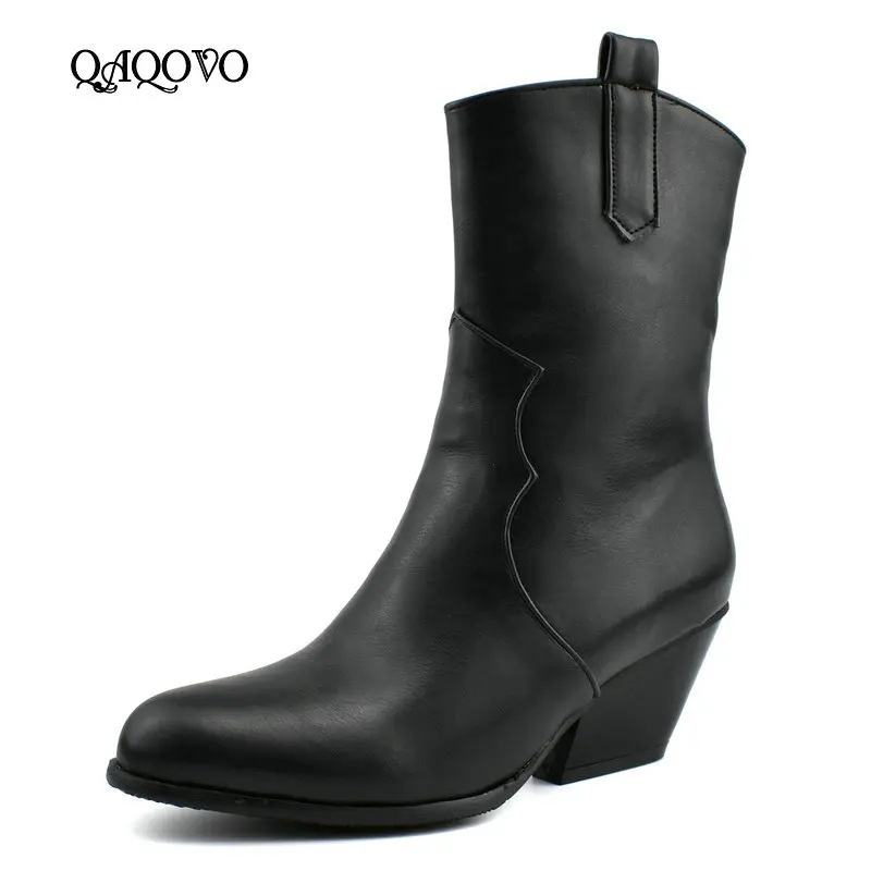 

2019 New Fashion Women Boots Wedges High Heel Ankle Boots Snake Print Western Autumn Winter Woman Boots Shoes Black White Yellow